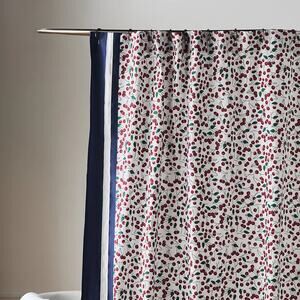 Anthropologie Cherry Shower Curtain - Navy - Cotton - 72x72 - Discontinued NWT